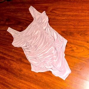 Liz and Sara light purple bodysuit size med